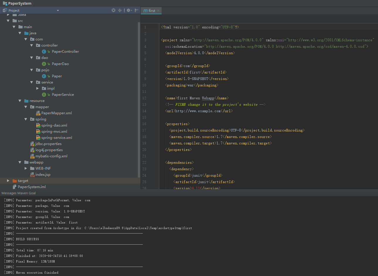 maven+ssm